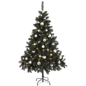 Black Box Trees Weihnachtsbaum Fynn LED Silber-Mintgrün H 185 x Ø 115 cm