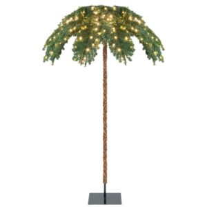 Costway Künstliche Palme Beleuchtet Led Baum mit 813 Spitzen 180 cm