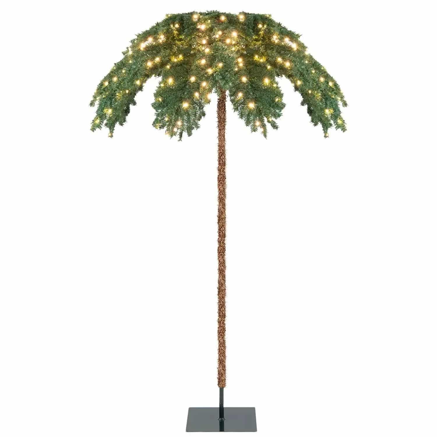 Costway Künstliche Palme Beleuchtet Led Baum mit 813 Spitzen 180 cm