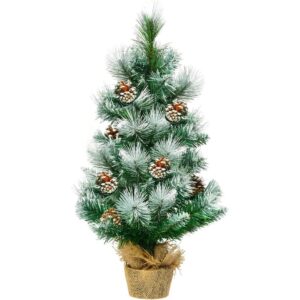 Costway Künstlicher Weihnachtsbaum 34 Schneebedeckte Spitzen 60cm