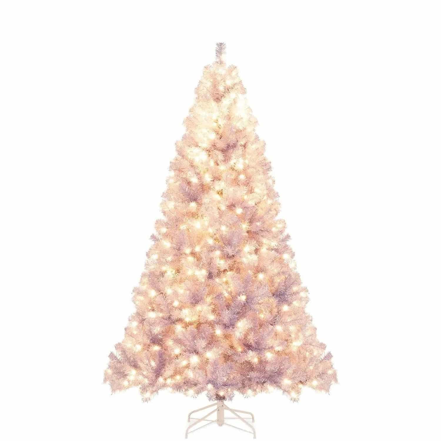 Costway Künstlicher Weihnachtsbaum Tannenbaum Lavendelviolett 180cm