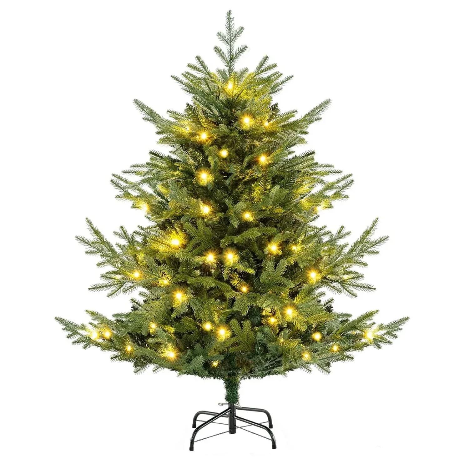 Costway Künstlicher Weihnachtsbaum mit Beleuchtung 135 cm