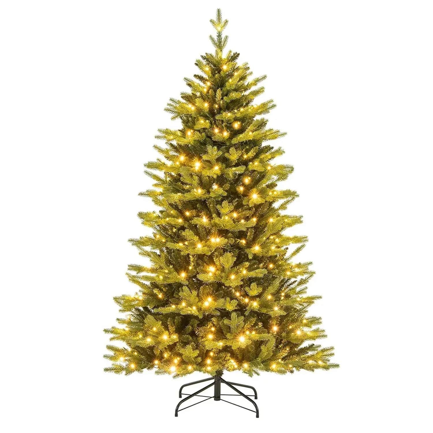 Costway Künstlicher Weihnachtsbaum mit Beleuchtung Grün