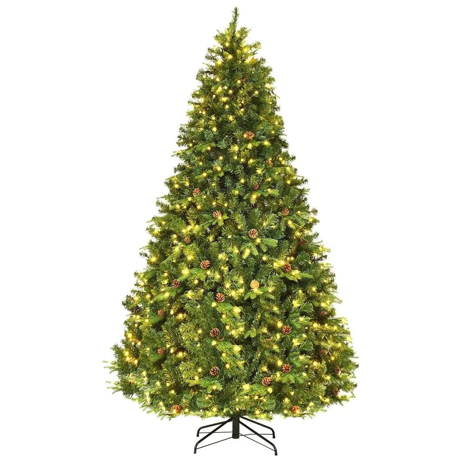Costway Led Künstlicher Weihnachtsbaum mit Klappsystem 240 cm