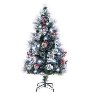 Costway Weihnachtsbaum Künstlich mit Beleuchtung Grün 150 cm