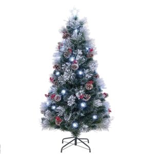 Costway Weihnachtsbaum Künstlich mit Beleuchtung Grün 180 cm