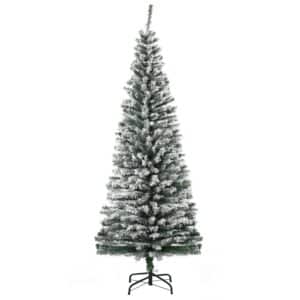 Furnicato Künstlicher Weihnachtsbaum 180 Cm Bleistift Kiefernbaum Mit Schnee 492 Spitzen Für Drinnen