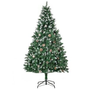 Furnicato Künstlicher Weihnachtsbaum 180 Cm Kieferbaum Künstlich Mit 59 Zapfen Schnee 1111 Spitzen Für Drinnen