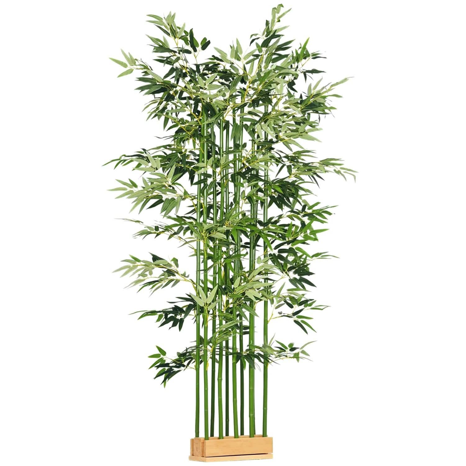 HOMCOM Künstliche Pflanze Polyester Bambus Ø35 x 180H cm