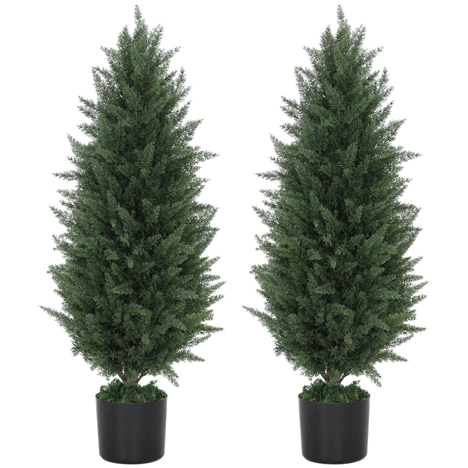 HOMCOM Künstliche Zypresse 2er-Set Groß 90 cm