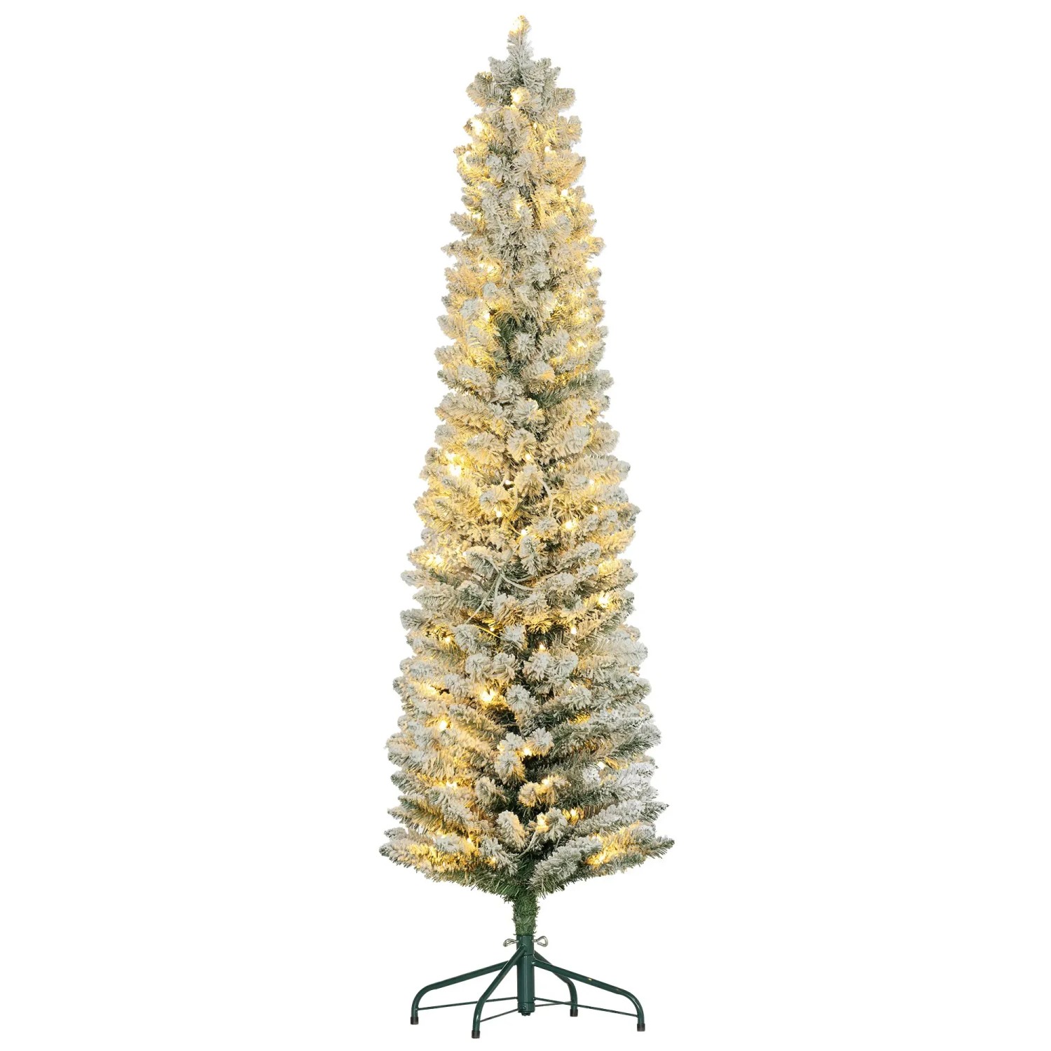 HOMCOM Künstlicher Weihnachtsbaum 180 cm mit 150 LED-Lichtern