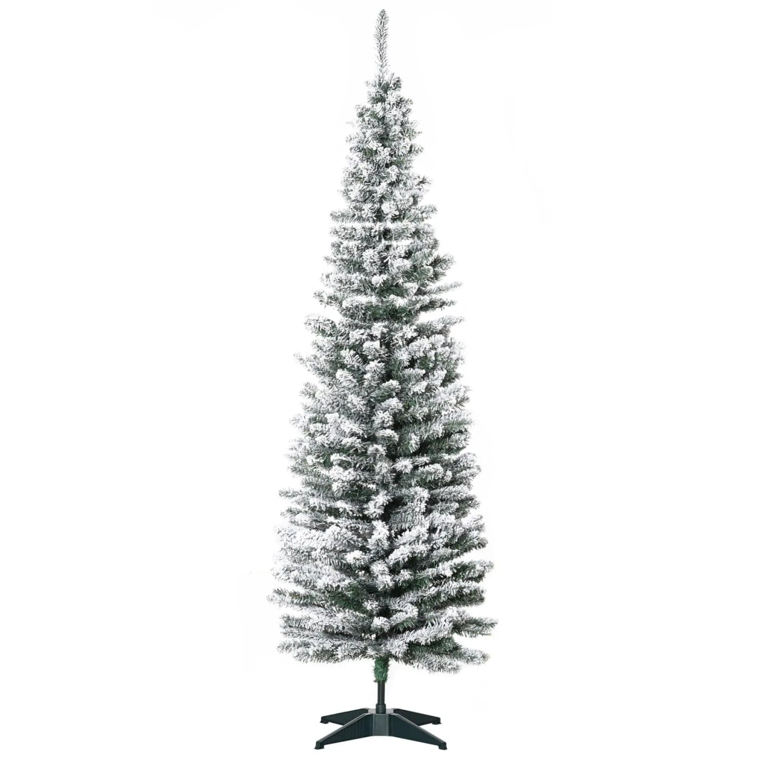 HOMCOM Künstlicher Weihnachtsbaum 180cm mit Kunstschnee mit 390 Astspitzen