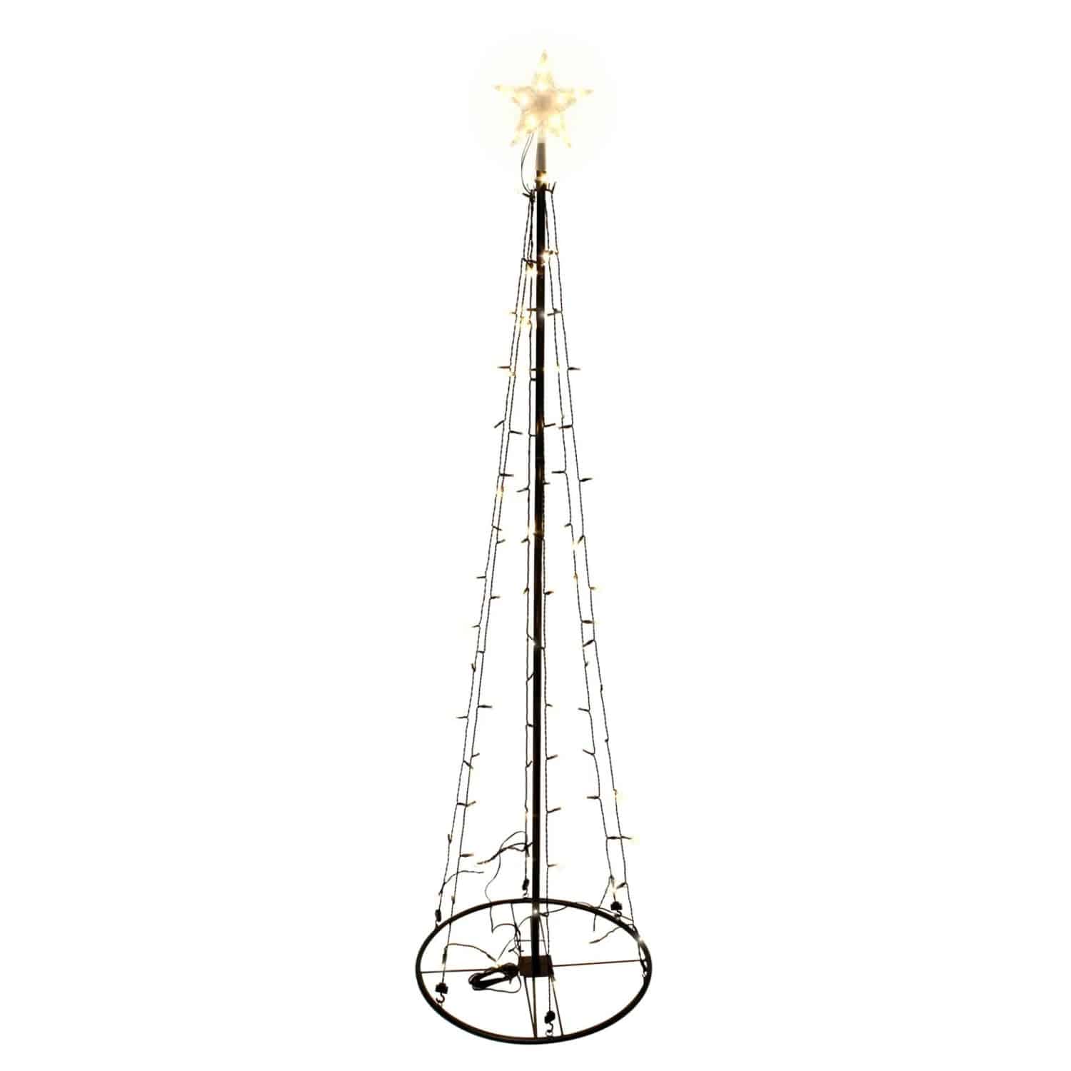 Lex 180 cm LED Lichterbaum mit Stern Tannenbaum Dekobaum Leuchtbaum Outdoor Indoor