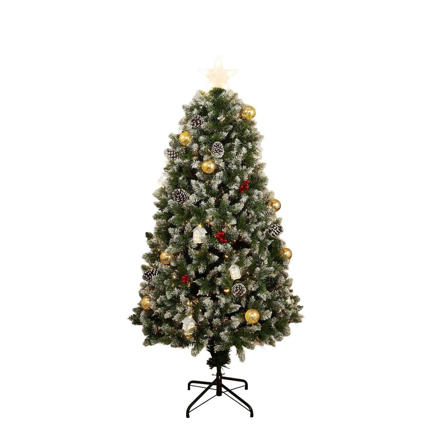 Luca Lighting Baum Elara Fibre Optic mit Adapter Ø 70 cm x 150 cm Grün