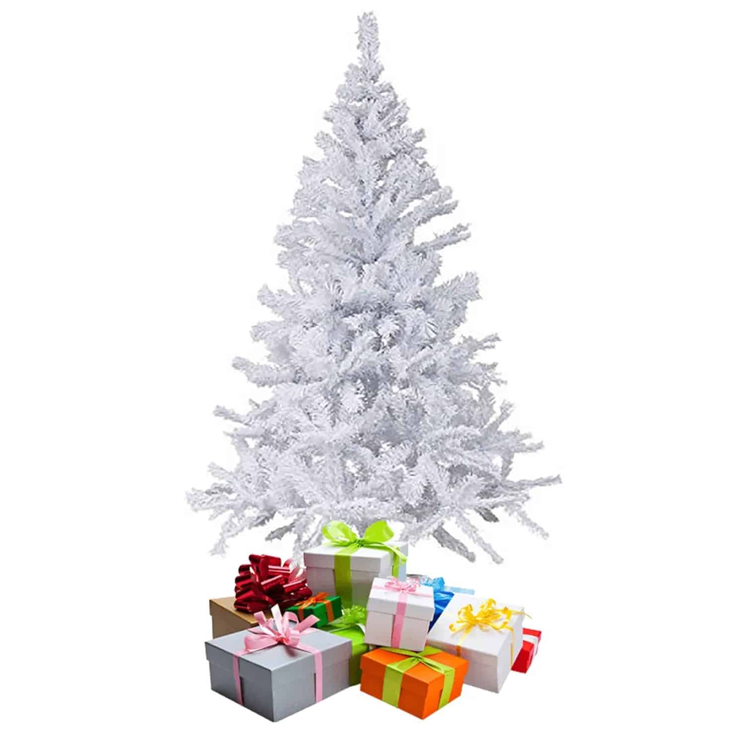 Mojawo Weihnachtsbaum 180 cm Künstlicher Tannenbaum Christbaum Weiß inkl Ständer