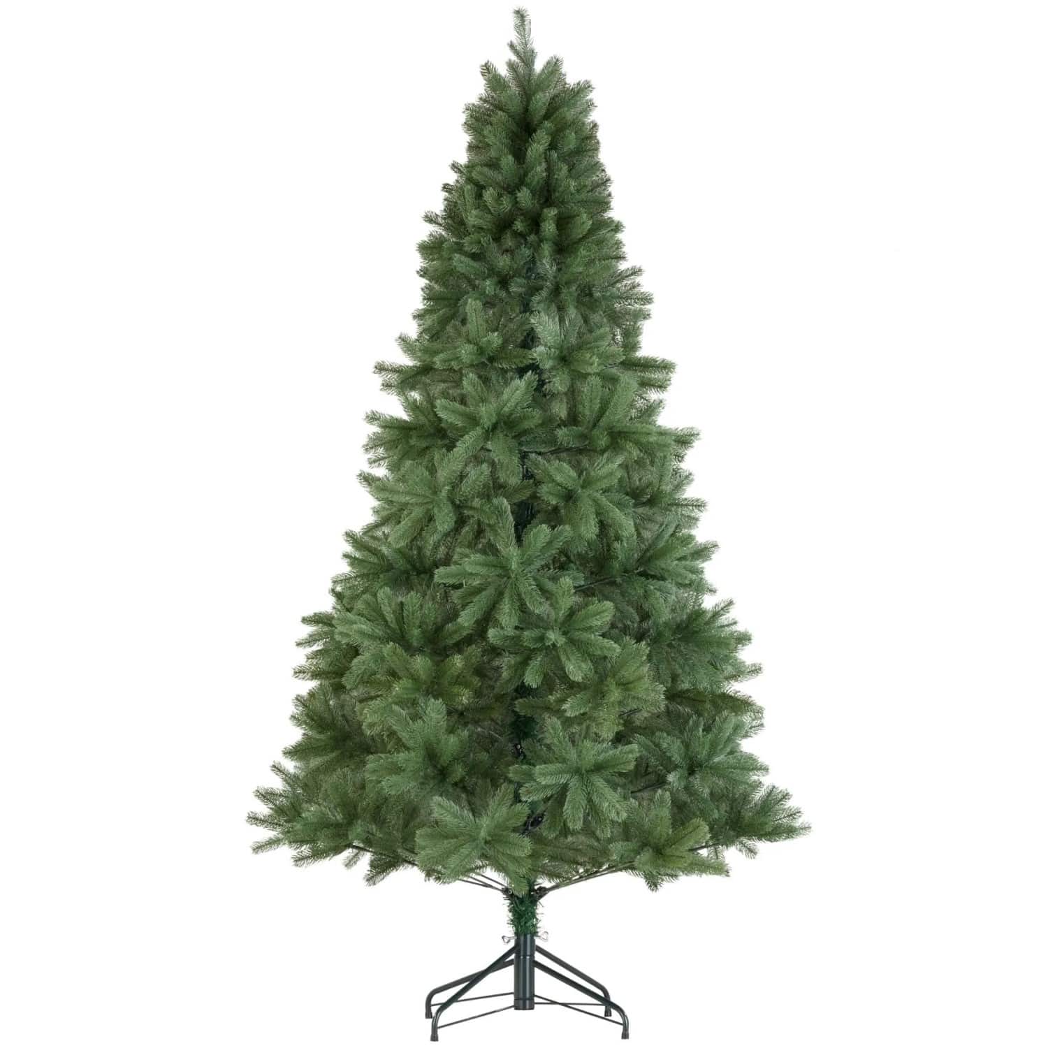Tectake Weihnachtsbaum Dancer Künstlich In Grün Mit Spritzgussnadeln Detailliert und Naturgetreu 115 x 115 x 210 cm Grün