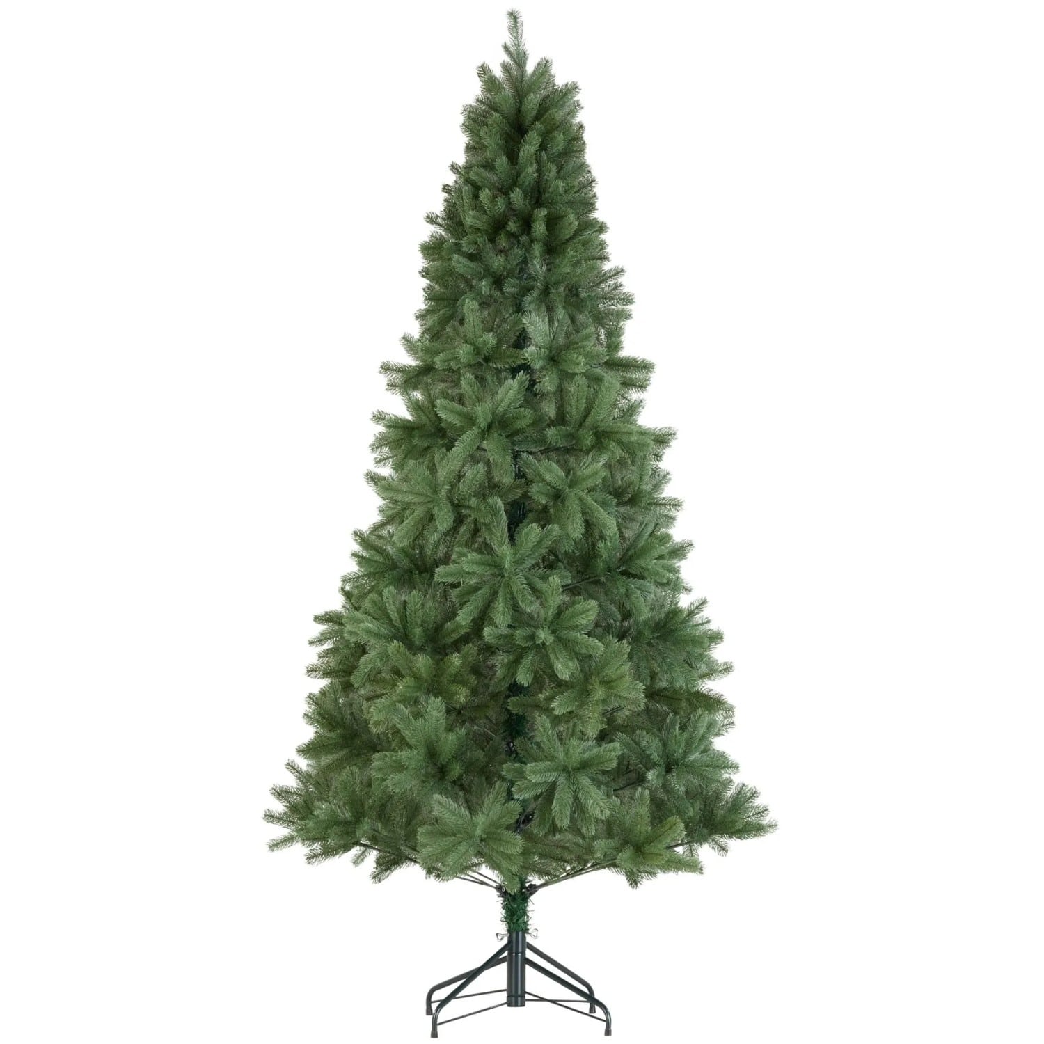 Tectake Weihnachtsbaum Dancer Künstlich In Grün Mit Spritzgussnadeln Detailliert und Naturgetreu 120 x 120 x 230 cm Grün