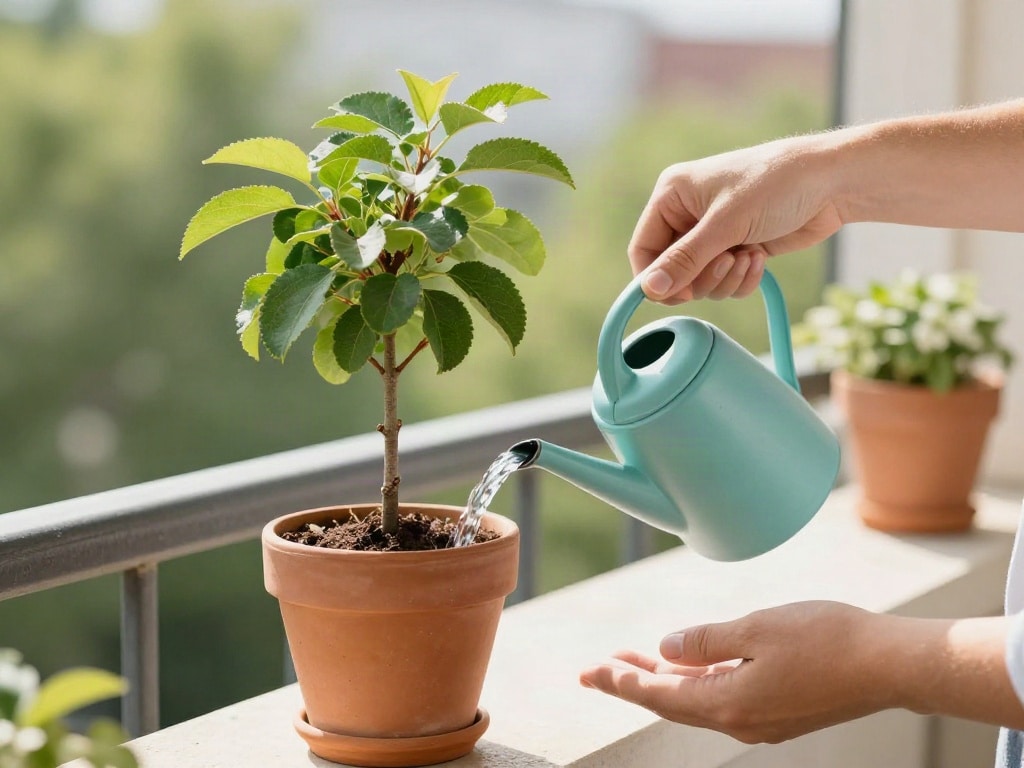 Apfelbaum im Kübel