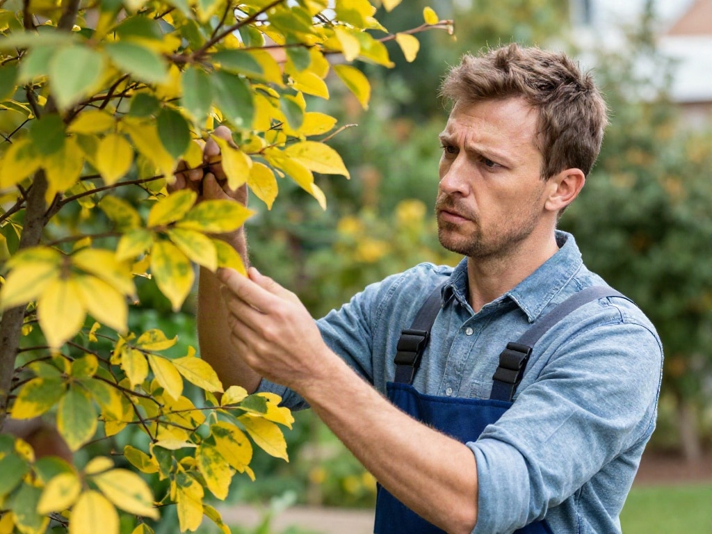 Baum Blätter werden gelb