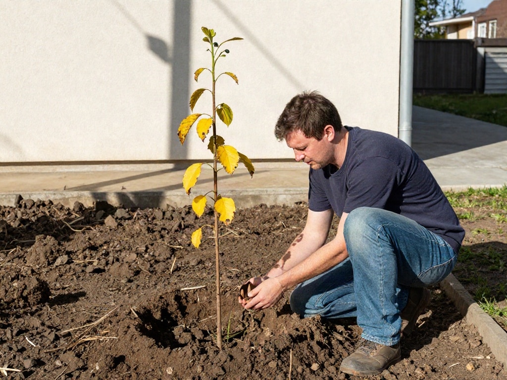 Baum wächst nicht an