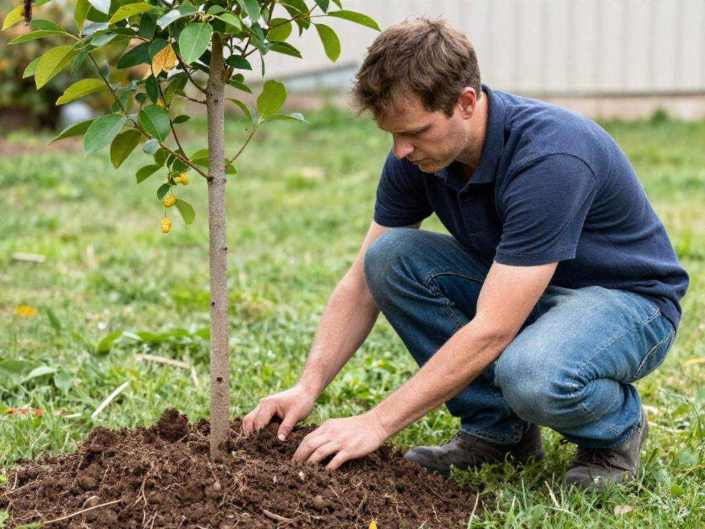 Baum zu tief gepflanzt
