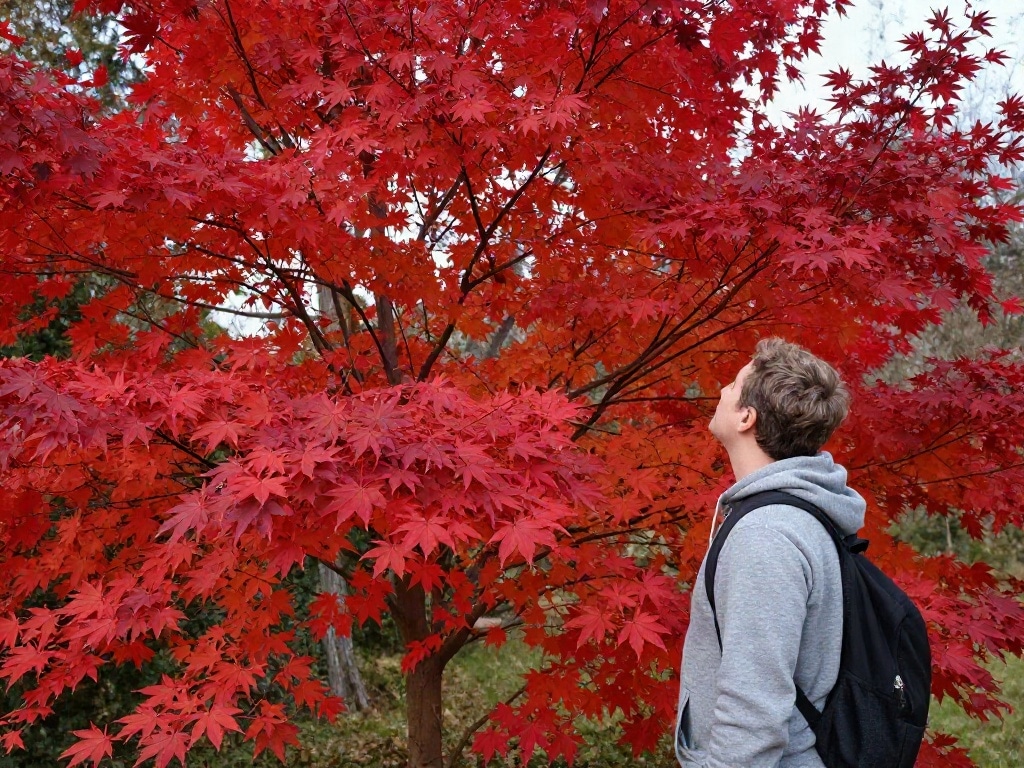 Bäume mit Herbstfärbung