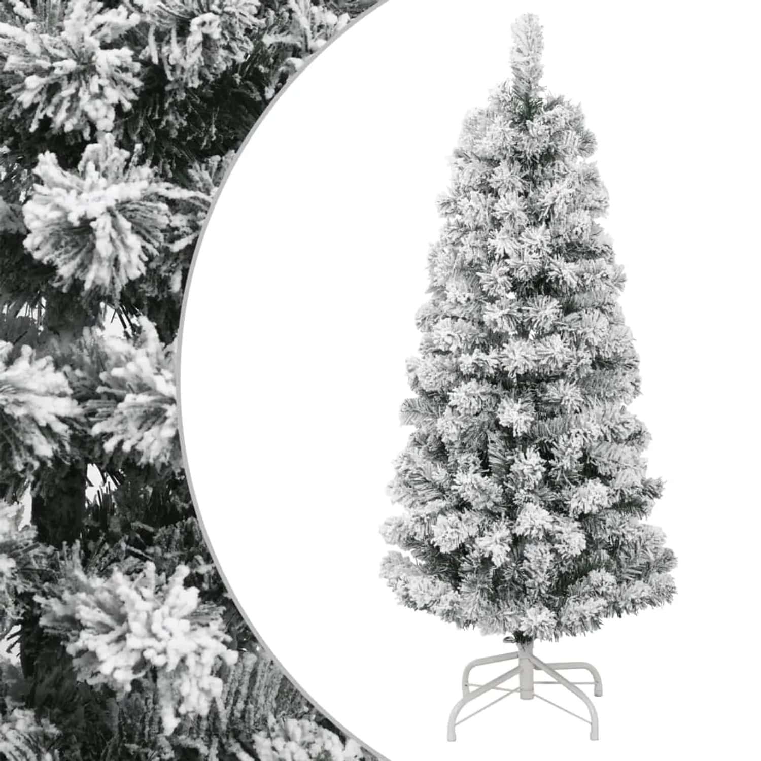 furnicato Künstlicher Weihnachtsbaum Klappbar Beschneit 120 cm