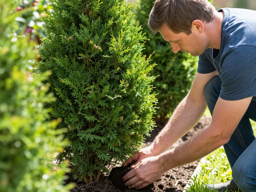 immergrüner Baum Sichtschutz