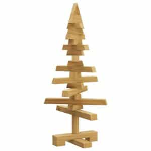 vidaXL Holz Weihnachtsbaum mit Ständer Braun 60 cm Massivholz Kiefer 42016697