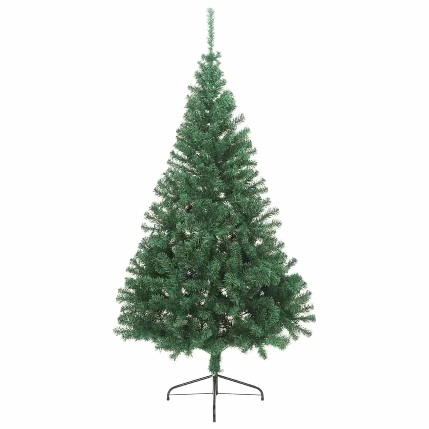 vidaXL Künstlicher Halber Weihnachtsbaum mit Ständer Grün 240 cm PVC