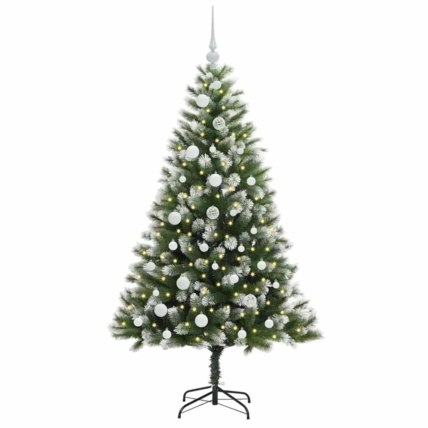 vidaXL Künstlicher Klapp Weihnachtsbaum mit Schneeüberzug 150 cm 3395436