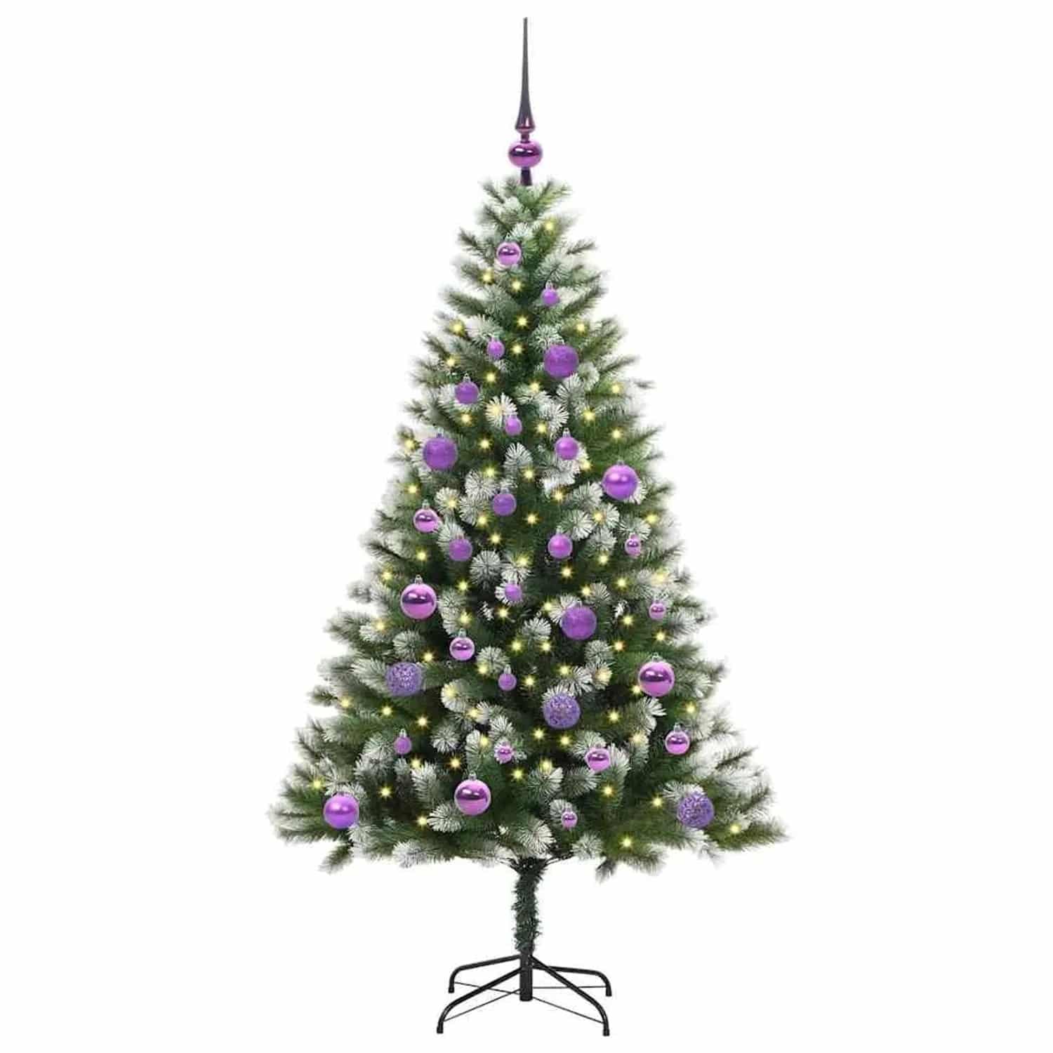 vidaXL Künstlicher Klapp Weihnachtsbaum mit Schneeüberzug 150 cm 3395439