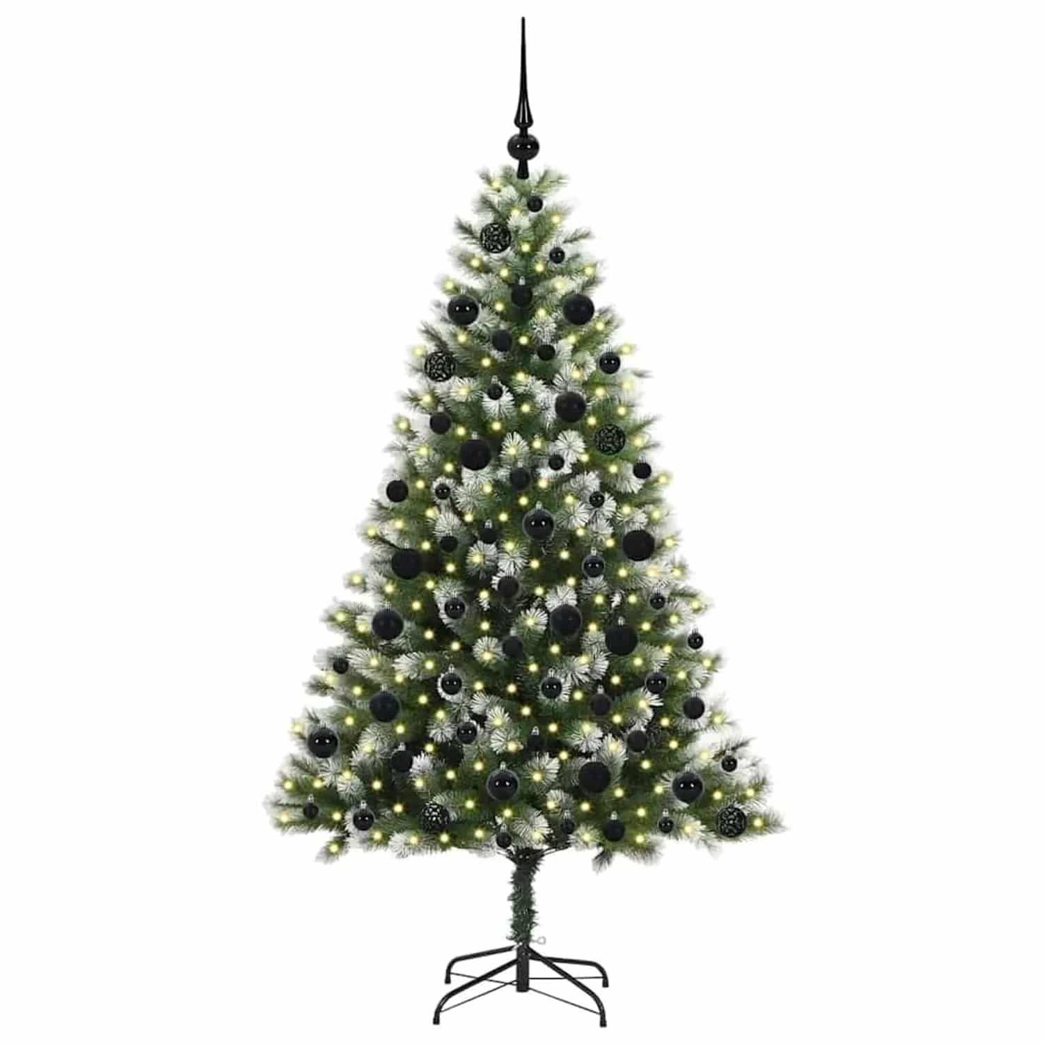 vidaXL Künstlicher Klapp Weihnachtsbaum mit Schneeüberzug 180 cm 3395443