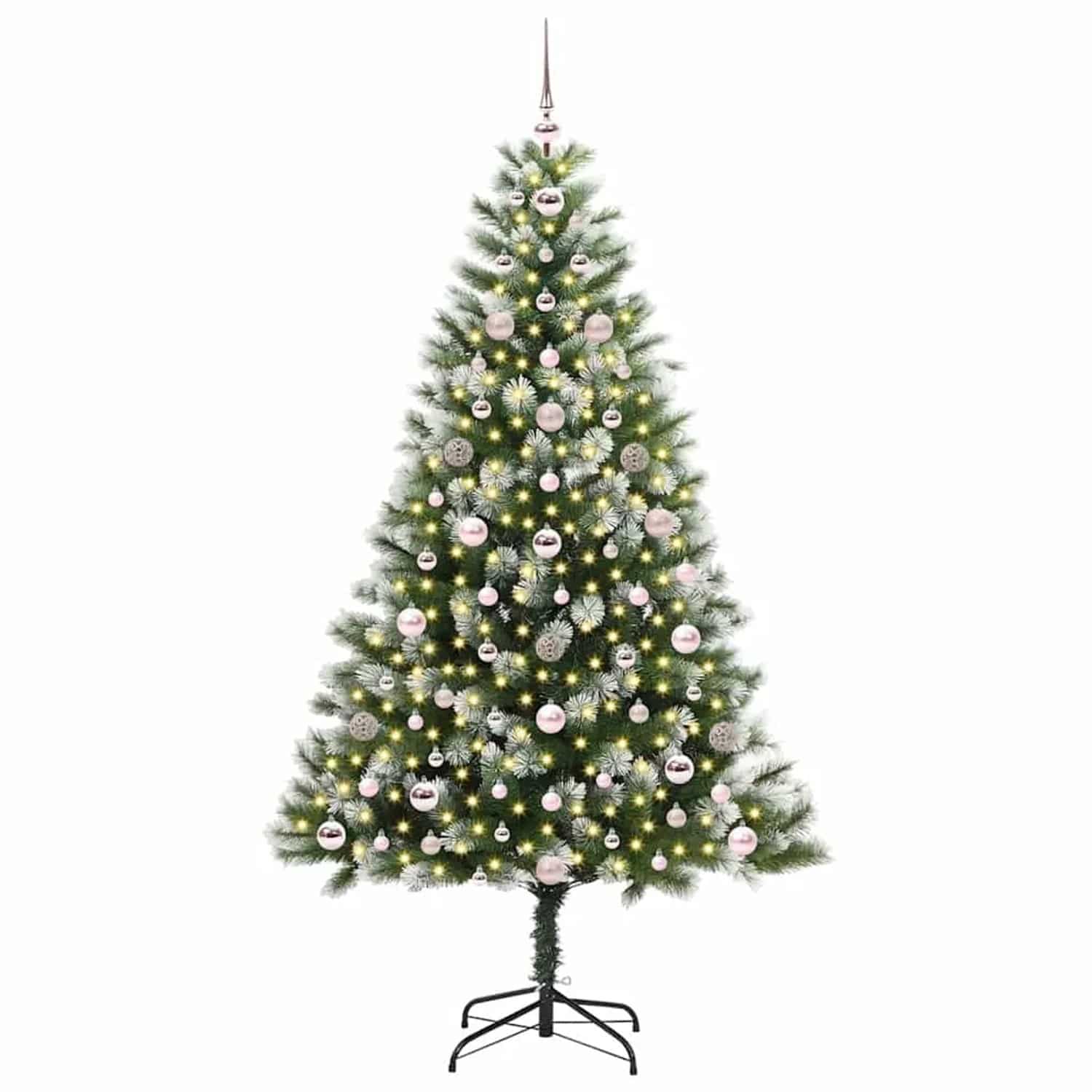 vidaXL Künstlicher Klapp Weihnachtsbaum mit Schneeüberzug 180 cm 3395444