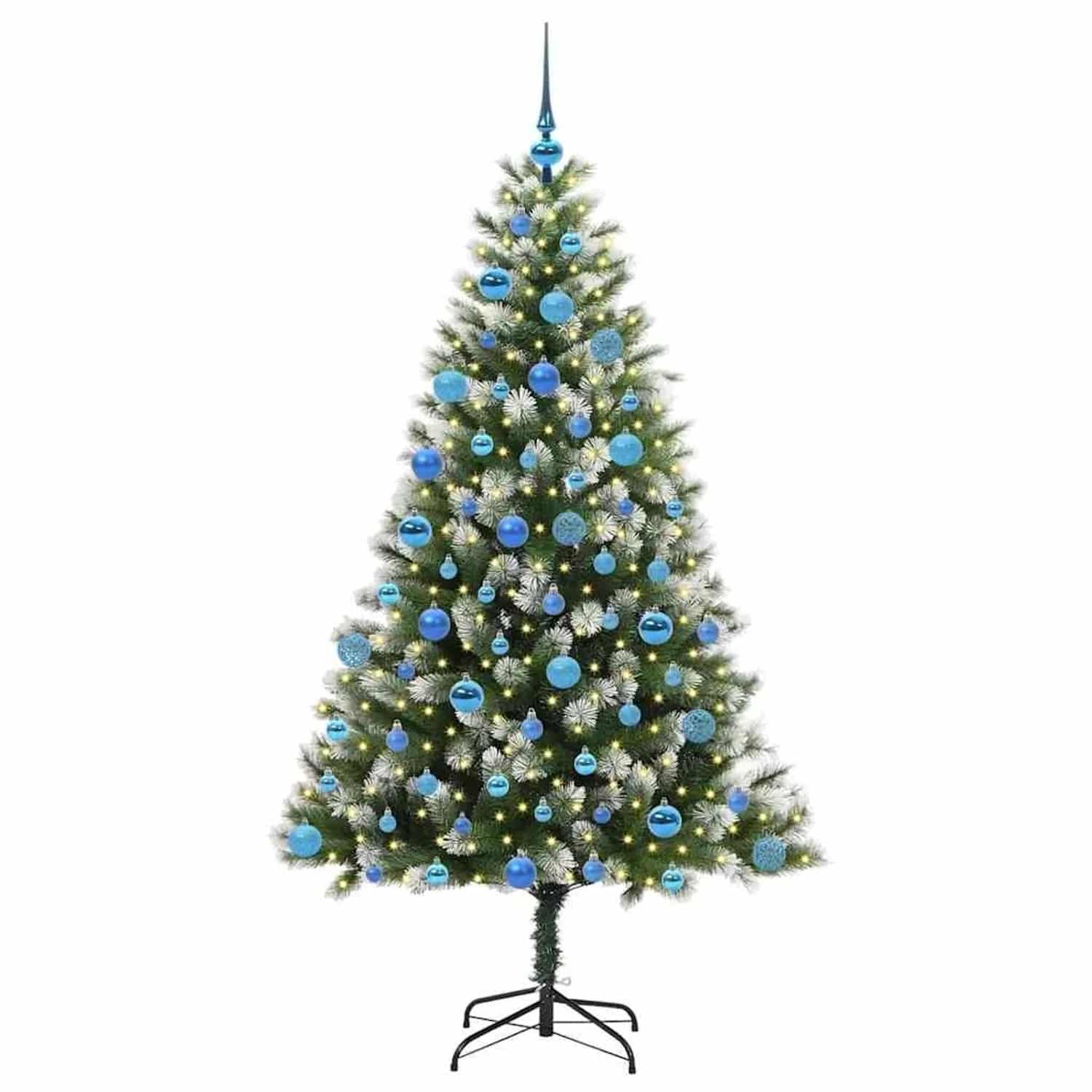 vidaXL Künstlicher Klapp Weihnachtsbaum mit Schneeüberzug 180 cm 3395449