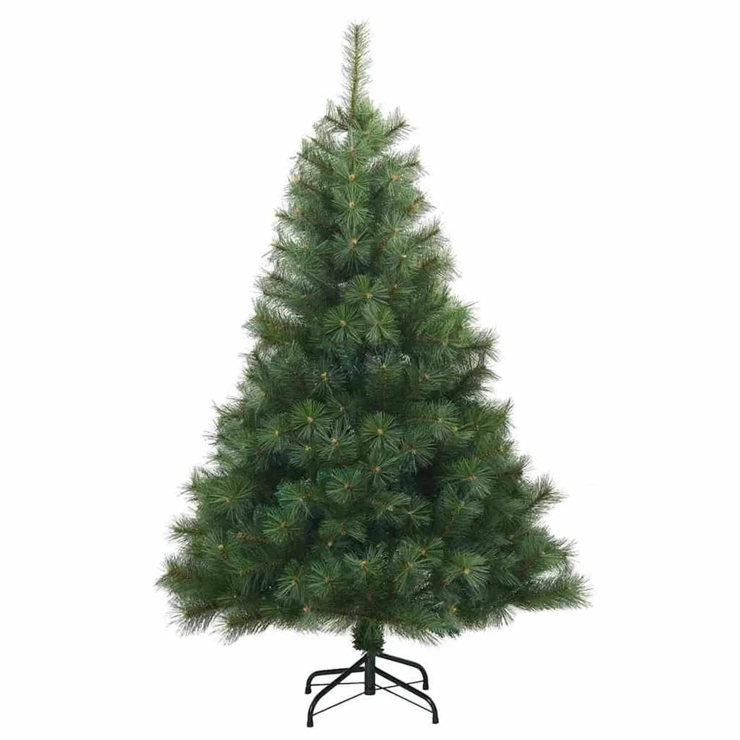 vidaXL Künstlicher Klappbarer Weihnachtsbaum Grün 120 cm PVC und Stahl 42019331
