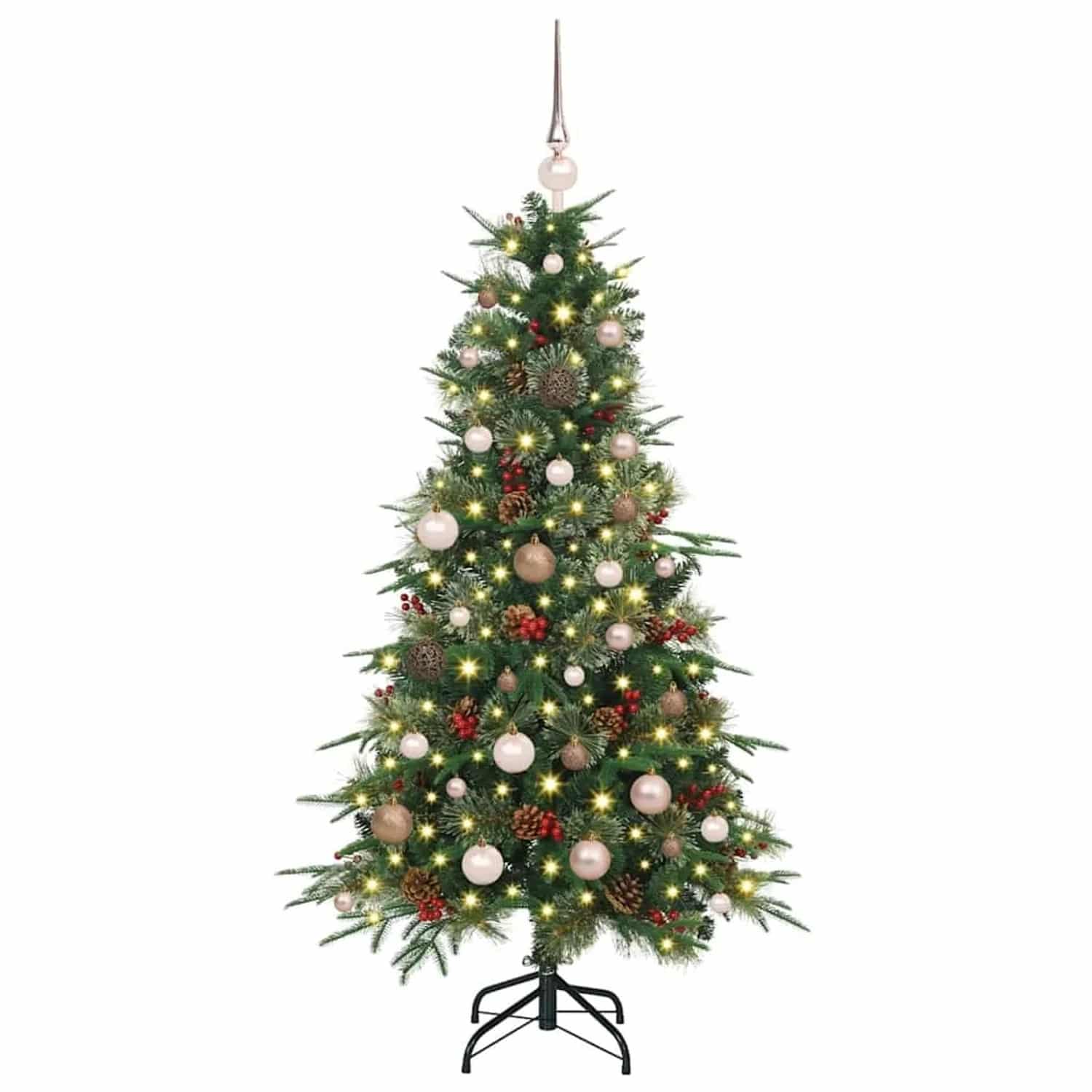 vidaXL Künstlicher Klappbarer Weihnachtsbaum Grün 150 cm PE und PVC 3397404