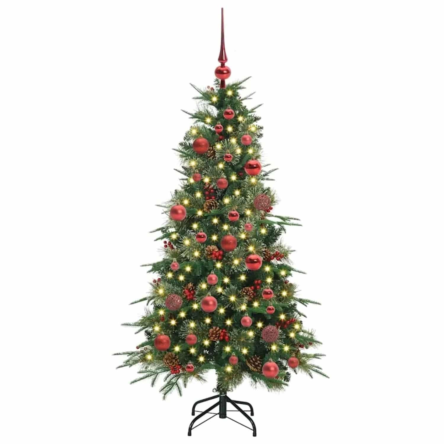 vidaXL Künstlicher Klappbarer Weihnachtsbaum Grün 150 cm PE und PVC 3397406