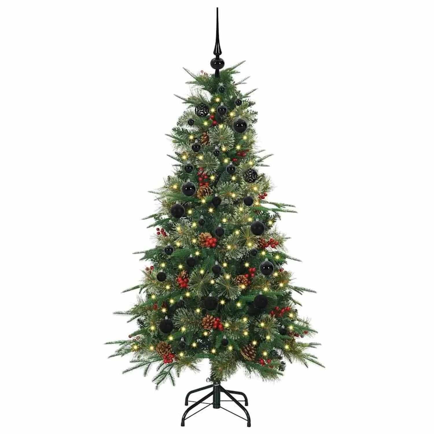 vidaXL Künstlicher Klappbarer Weihnachtsbaum Grün 150 cm PE und PVC 3397407