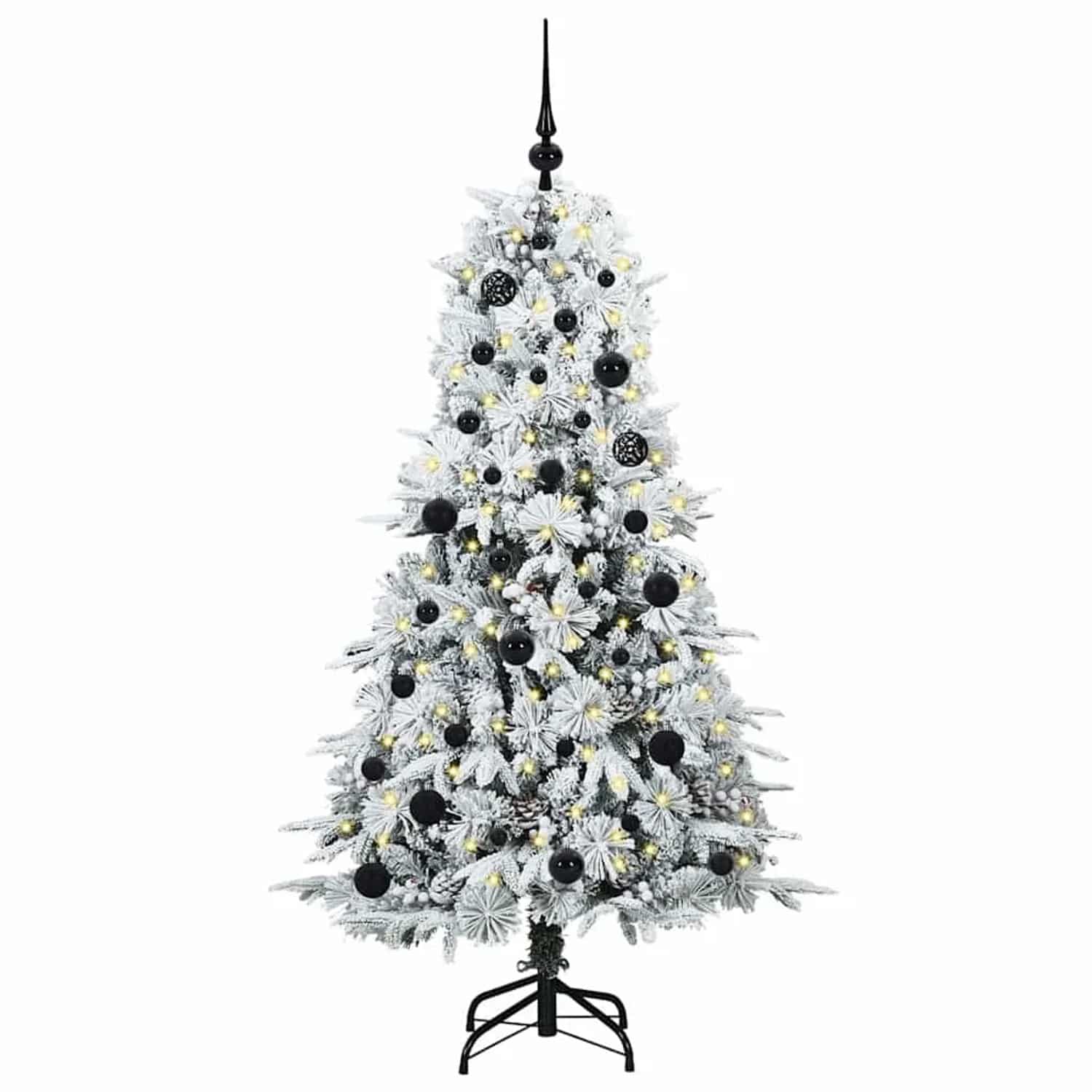 vidaXL Künstlicher Klappbarer Weihnachtsbaum Grün 150 cm PE und PVC 3397472