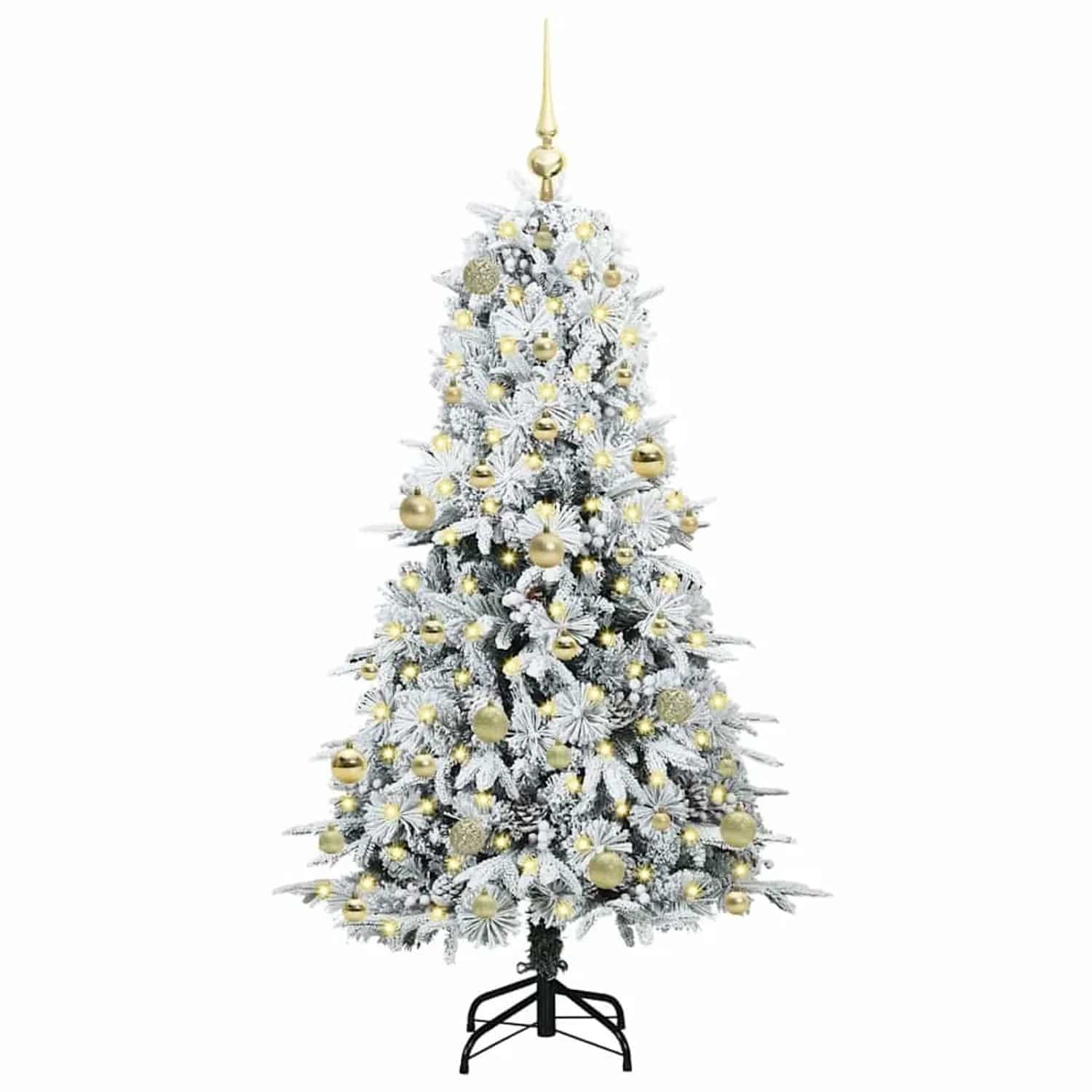 vidaXL Künstlicher Klappbarer Weihnachtsbaum Grün 150 cm PE und PVC 3397475