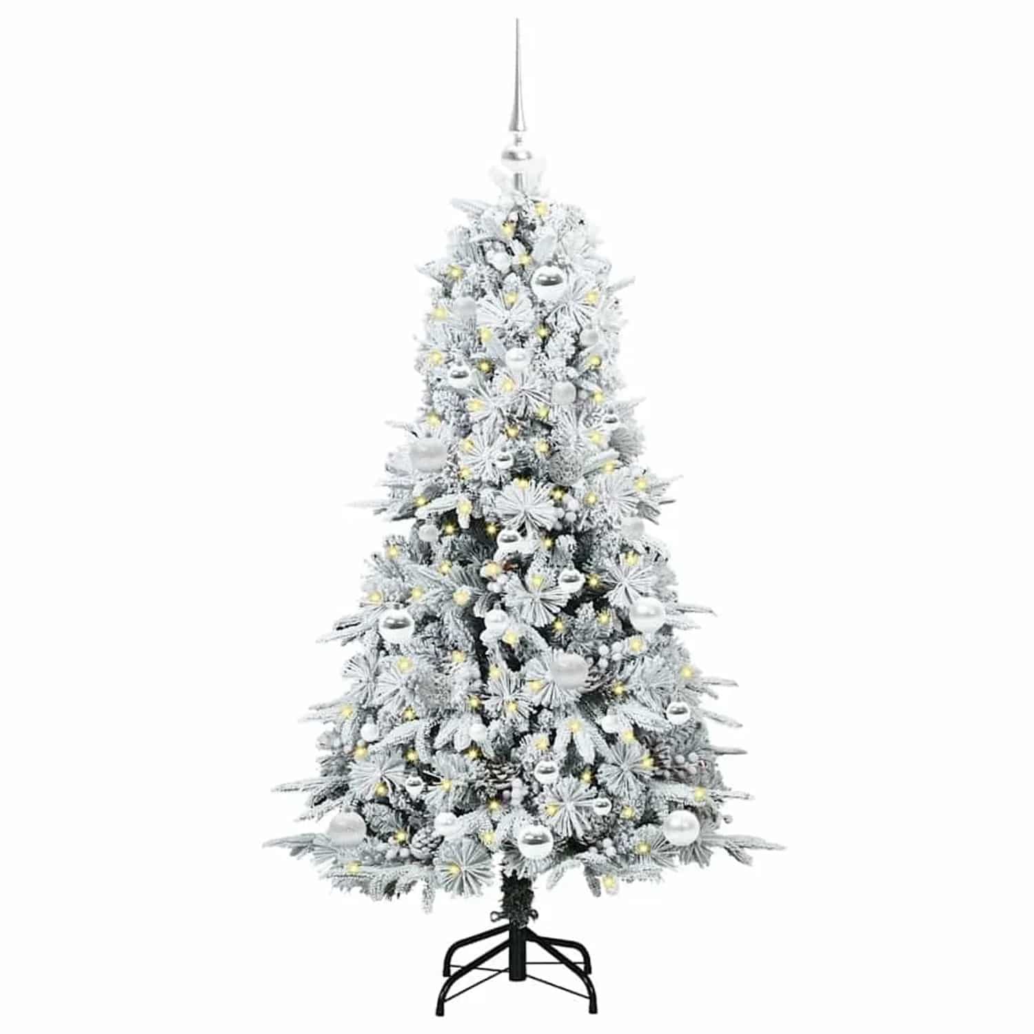 vidaXL Künstlicher Klappbarer Weihnachtsbaum Grün 150 cm PE und PVC 3397476