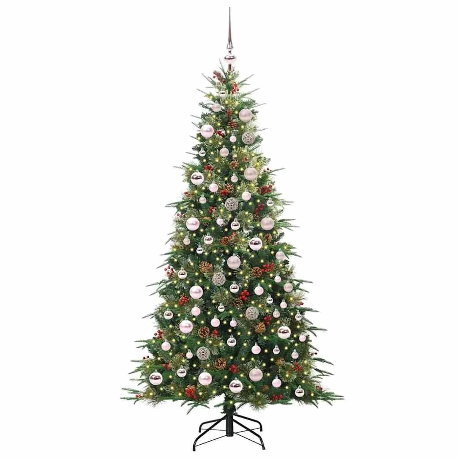vidaXL Künstlicher Klappbarer Weihnachtsbaum Grün 180 cm PE und PVC 3397421