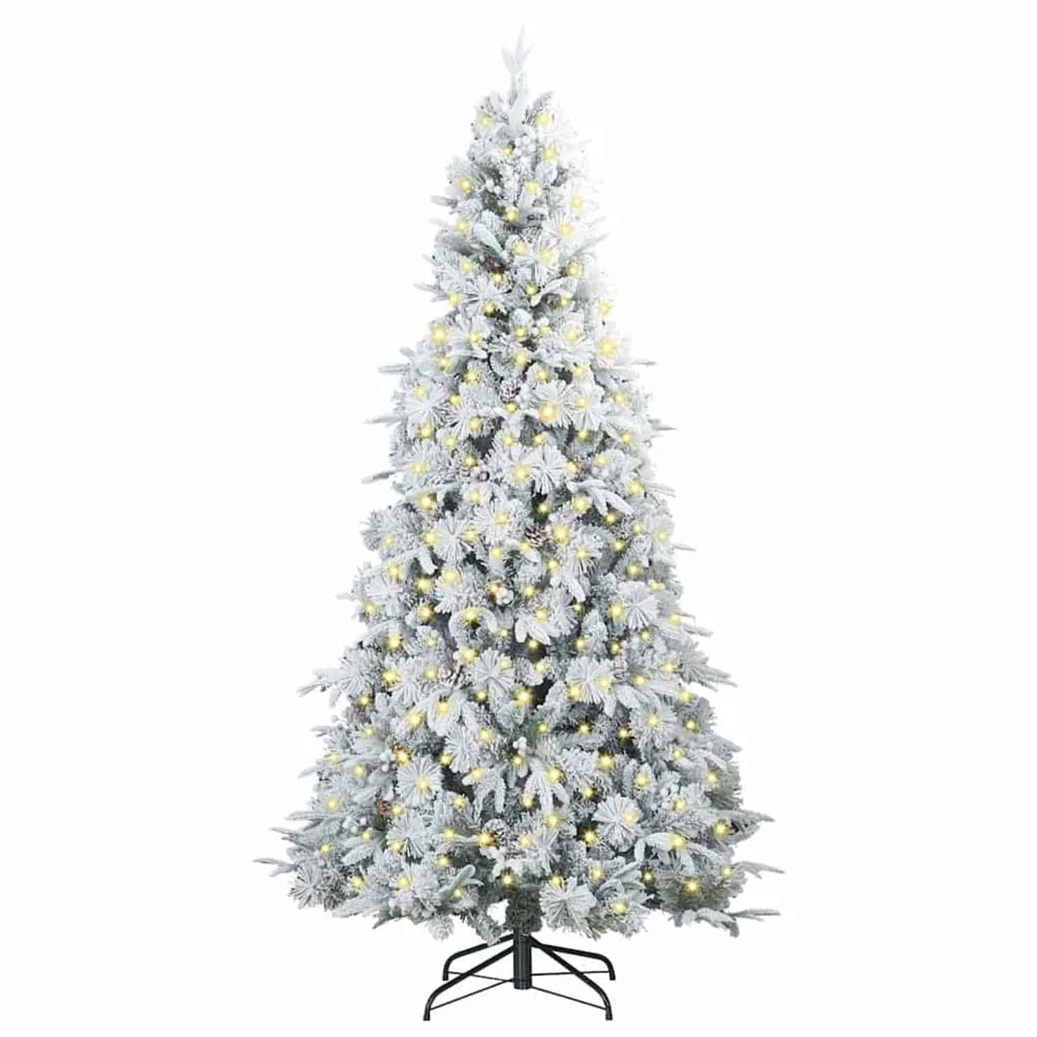vidaXL Künstlicher Klappbarer Weihnachtsbaum Grün 180 cm PE und PVC 3397480