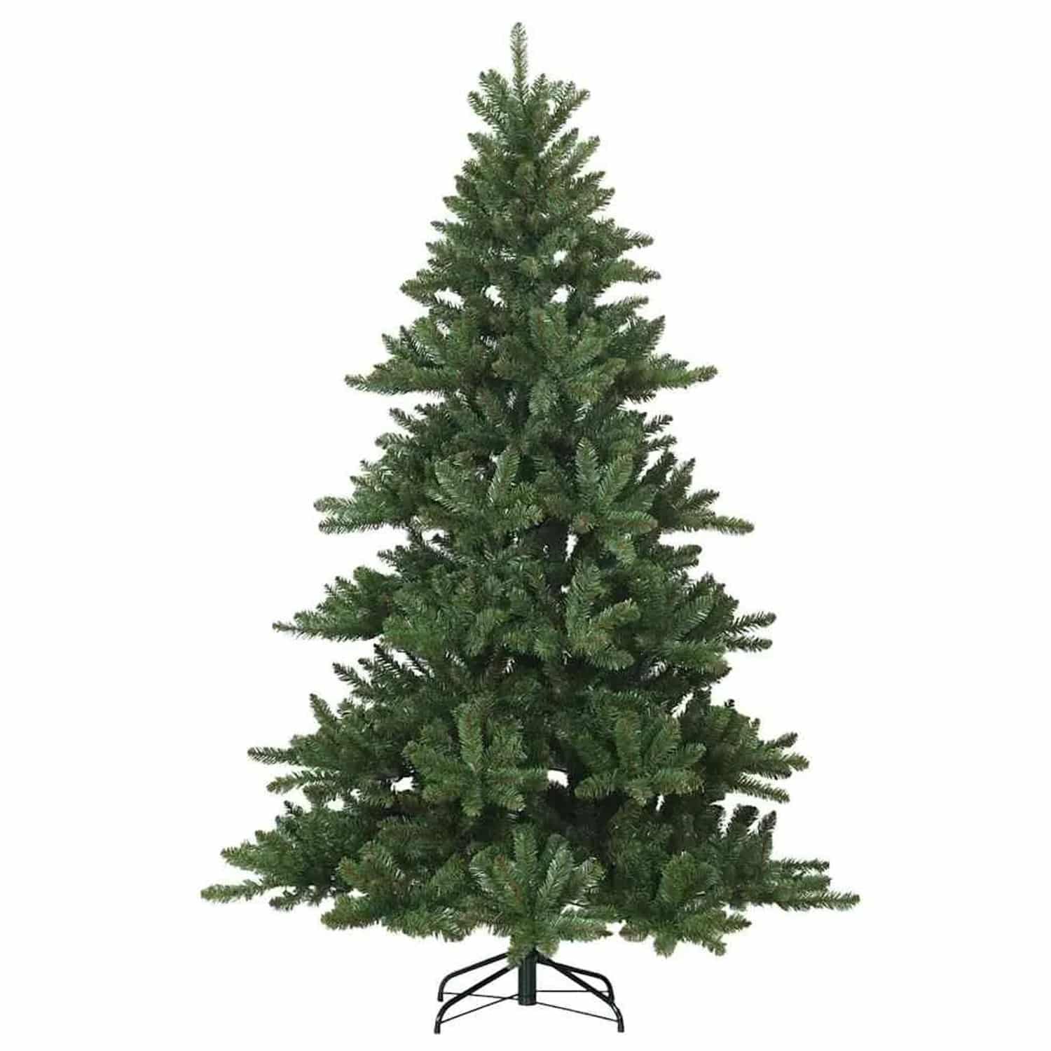 vidaXL Künstlicher Klappbarer Weihnachtsbaum Grün 180 cm PVC Stahl 42019323