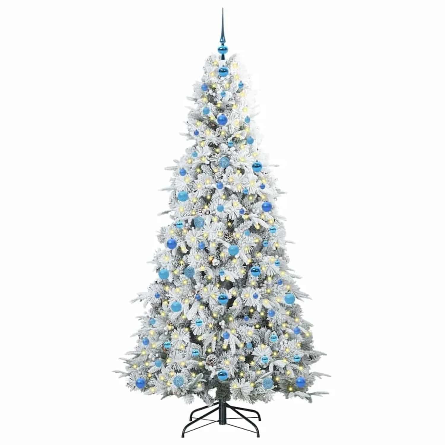 vidaXL Künstlicher Klappbarer Weihnachtsbaum Grün 210 cm PE und PVC 3397504