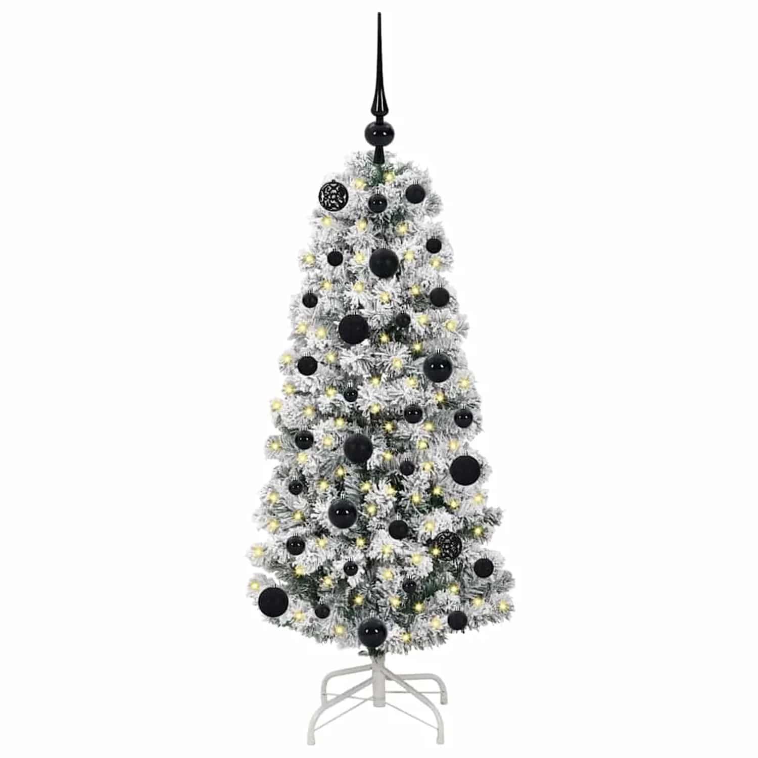 vidaXL Künstlicher Klappbarer Weihnachtsbaum Grün und Weiß 120 cm 3395578