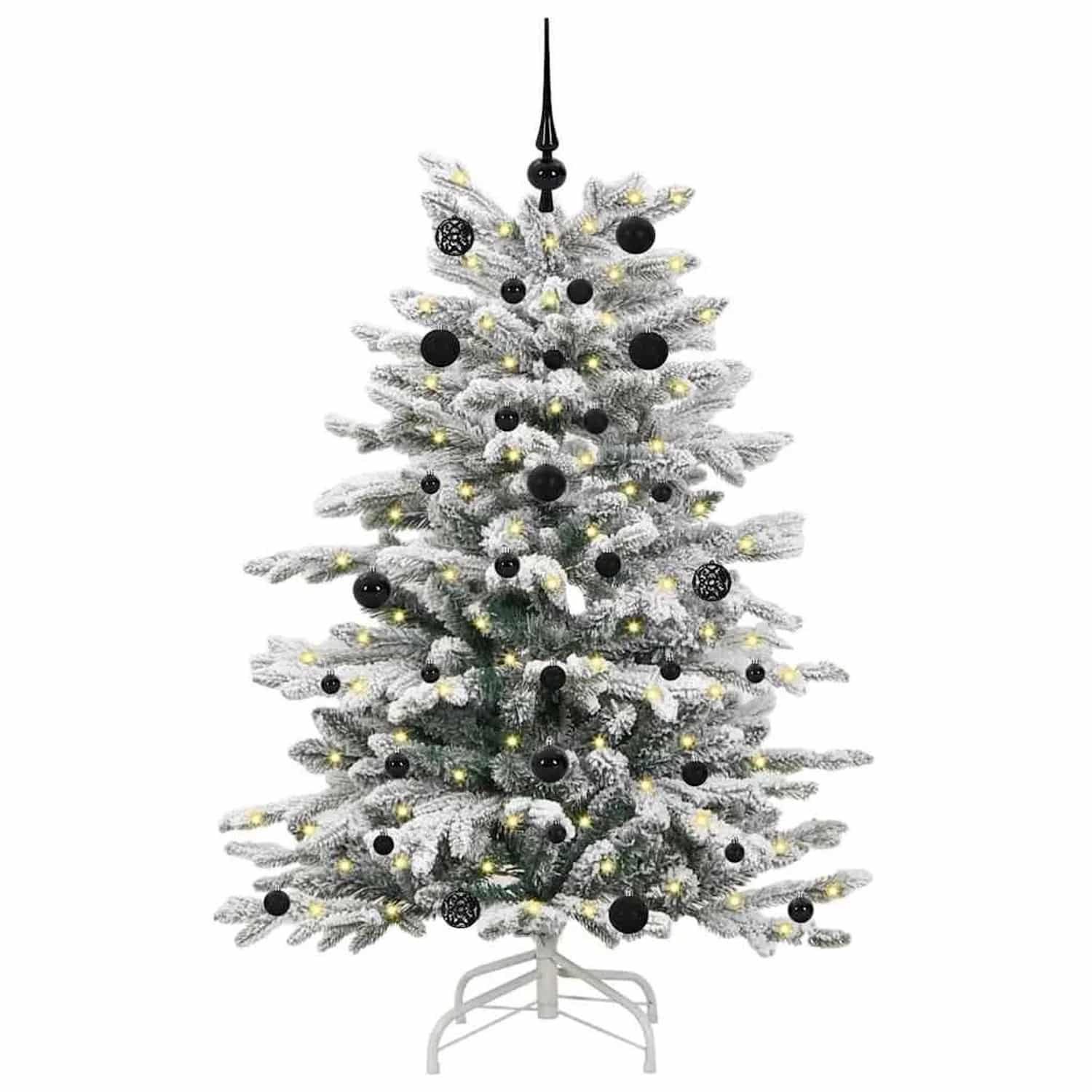 vidaXL Künstlicher Klappbarer Weihnachtsbaum Weiß 150 cm PE und PVC 3395632