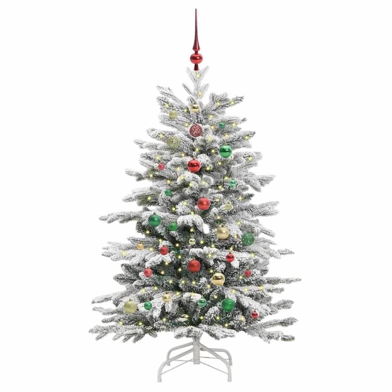 vidaXL Künstlicher Klappbarer Weihnachtsbaum Weiß 150 cm PE und PVC 3395639