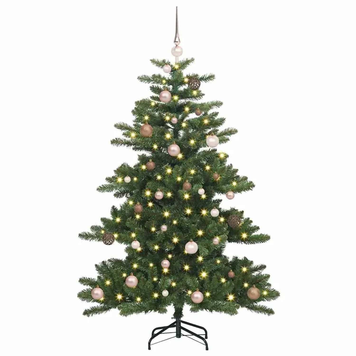 vidaXL Künstlicher Klappbarer Weihnachtsbaum mit 150 LEDs 150 cm PVC 3397651